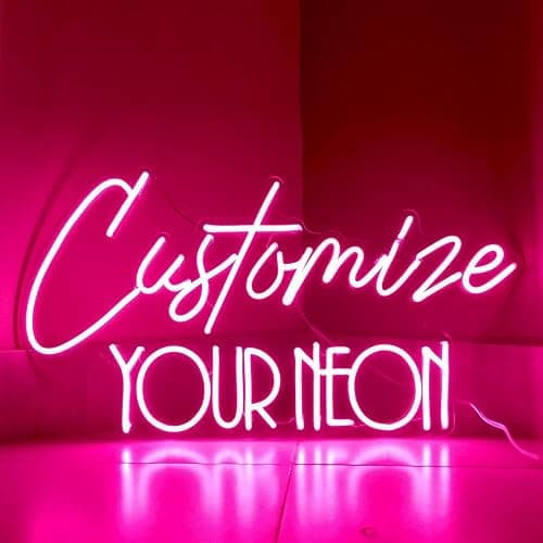 Custom Neon Signs, Neon Sign Customizable for Wall Decor, Personalized Neon Sign for Wedding Birthday Party Bedroom Bar Salon Business Shop Name Logo Neon Sign Lights - Image 1