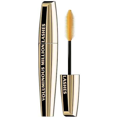 L’Oreal Paris Makeup Voluminous Million Lashes Mascara, Volumizing Collagen Infused Eye Makeup, Amplifying Mascara Brush, Washable, Black Brown, 0.3 Fl Oz., 1 Count - Washable Black Brown - 0.3 Fl Oz (Pack of 1)