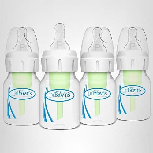 Dr. Brown's Natural Flow Anti-Colic Options+ Narrow Baby Bottle, 2 oz/60 mL, with Preemie Flow Nipple, 0m+, 4 Pack thumbnail 18