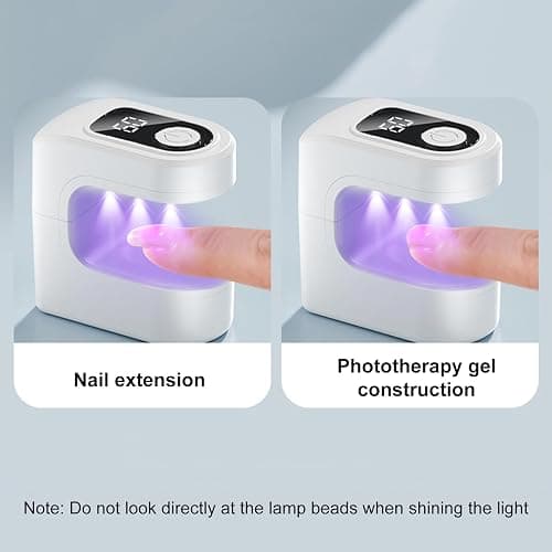 Small Uv Nails Light - Compact Uv-Nail Dryer, Fingernail Curing Lamp | Usb Rechargeable Finger Tip Torch with 2 Timer Settings, Efficient Manicure Rechargeable Beam for Home, Salon, Outdoor, Beauty thumbnail 9