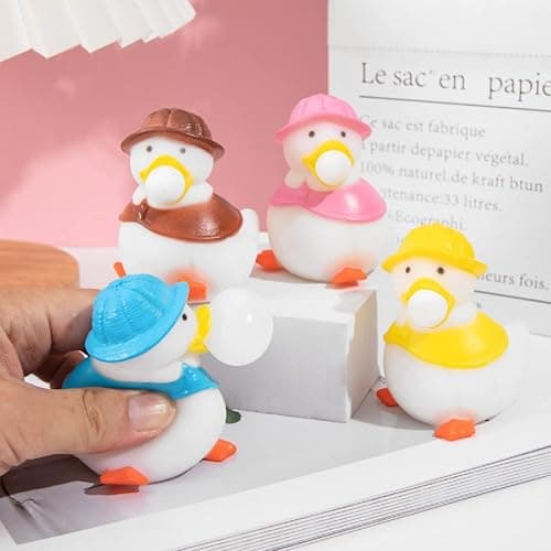 4 Pcs Ducks Squeeze the Bubble Ball ，Relieve Stress Fidget Toys for Children and Adults,Squeeze Sensory Toys for Anxiety, Autism, ADHD.(4 Ducks) thumbnail 2