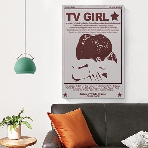 UYHKVXF Tv Girl Vintage Poster Music Posters Canvas Art Poster And Wall Art Picture Print Modern Family Bedroom Decor Posters 12x18inch(30x45cm) (gray) thumbnail 4