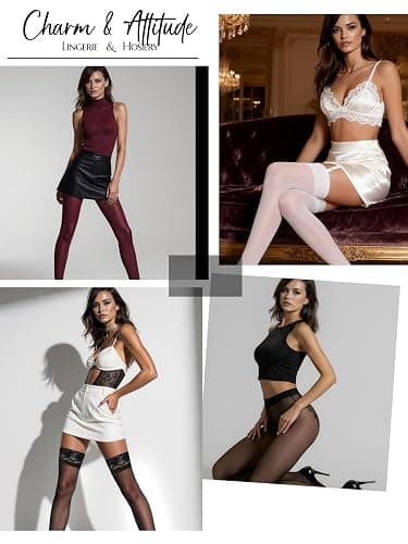 Charm and Attitude Tights for Women | Semi Opaque Pantyhose | Colored Stockings Nylons 40D thumbnail 6