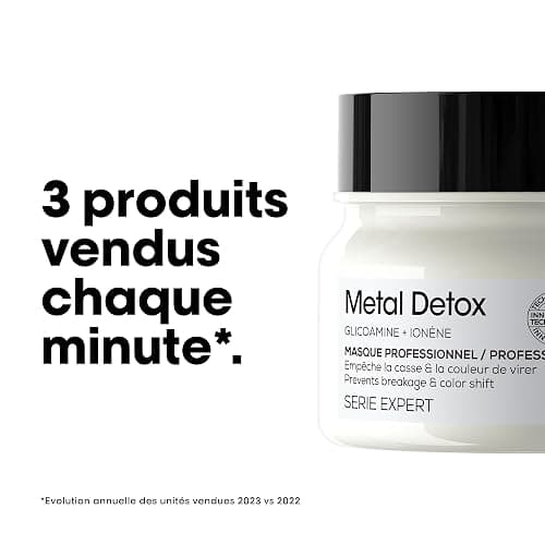 L’Oréal Professionnel, Metal Detox, Routine Anti-Casse pour Cheveux Abîmés & Cassants, Colorés ou Naturels, Détoxifie, Renforce & Protège la Fibre, Brillance & Couleur Longue Durée, Série Expert thumbnail 6