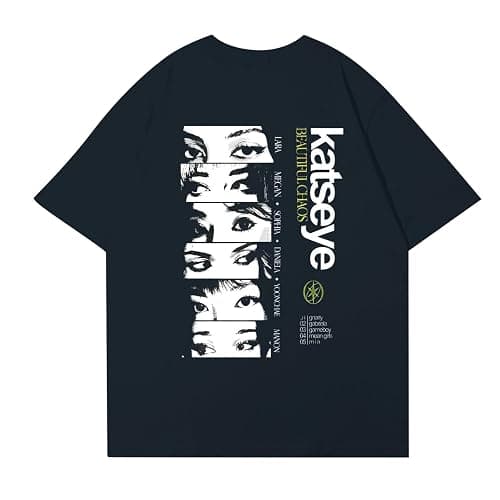 Katseye Shirt Women Katseye The Beautiful Chaos Tour Music Tshirts Vintage Concert Graphic Tee Band Music Merch thumbnail 3