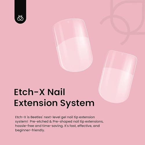 Beetles Gel Nail Tips 288 pcs Extra Short Square Nail Tips 12 Sizes Full Cover Gel Press On Nails Half Matte Acrylic Square Fake Nail Extension Set for Women Home DIY thumbnail 2