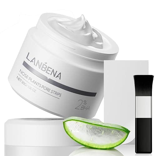 LANBENA 2.0 Blackhead Remover, Nose Plants Pore Strips Deep Cleansing Peel off Mask with Salicylic Acid, Amazonian White Clay, 60Pcs Nose Strips Black Heads Remover from Face - Image 1