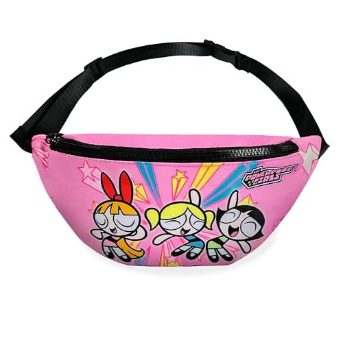 The Powerpuff Girls Fanny Pack – Cute Pink Waist Bag with Adjustable Strap, Lightweight Belt Bag for Girls, Teens, Adults, Cartoon Crossbody Bag for Travel, School, Parties, Christmas Birthday Gifts - Image 1