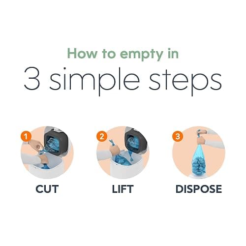 Diaper Genie Classic Diaper Pail Gift Set | Push-N-Lock Odor Control | Includes Starter Refill and Jumbo+ Refill | Holds up to 1,245 Newborn Diapers | Baby Registry Must-Have thumbnail 7