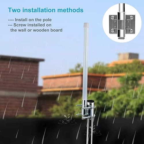 Waterproof 5.8dBi Lora 915MHz Fiberglass Antenna with 20Ft Low Loss KMR195 Cable for Helium Hotspot RAK Nebra Bobcat 300 SenseCAP M1 Hotspot HNT Miner Heltec V3 Meshtastic LORA32 915MHz LoRa Module thumbnail 3