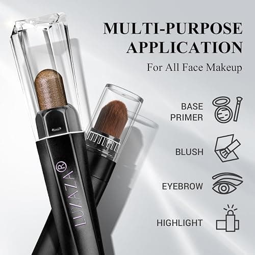 LUXAZA PRO Neutral Eyeshadow Stick Makeup 6PCS Set, Brown Nude Metallic Shimmer Matte Cream Eye Shadow Palette Eyeliner Brightener Pencil Crayon, Halloween Makeup - BROWN CANYON thumbnail 7