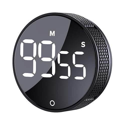 AVINIA Digital Kitchen Timers, Visual timers Large LED Display Magnetic Countdown Countup Timer for Classroom Cooking Fitness Baking Studying Teaching, Easy for Kids and Seniors Black - Image 1