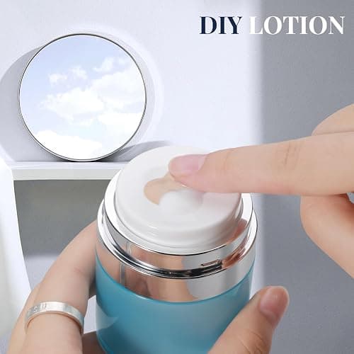 ASEVAT 1 oz Airless Pump Jar (2 Pack)–Refillable Vacuum Cosmetic Container for Cream,Lotion & Moisturizer–Leak-Proof Travel Size Dispenser,TSA Approved–Keeps Skincare Fresh & Oxidation-Free thumbnail 5
