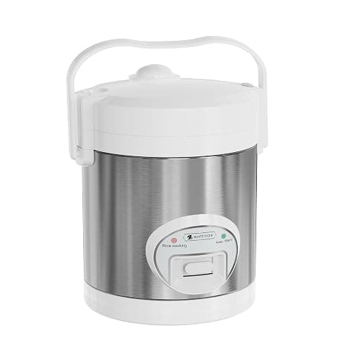 WHITE TIGER 1.5L Mini Rice Cooker for 5 Cups Uncooked (6 Cups Cooked), Smart Rice Cookers with One Touch & Auto Keep Warm, Portable Travel Small Rice Cooker with Lid and Removable Non-stick Pot, Suitable For 1-4 People Cooking Rice, Oatmeal, Veggies - Image 1