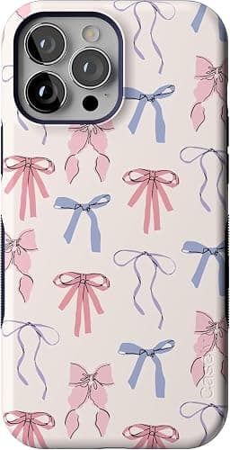 Casely iPhone 13 Pro Max Case | Coquette Girlie | Pastel Bows | Compatible with MagSafe | Bold Protective Design - Image 1