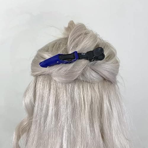 HH&LL Hair Clips for Women Wide Teeth & Double-Hinged Design Alligator Styling Sectioning Clips of Professional Hair Salon Quality - 10 Pack thumbnail 5