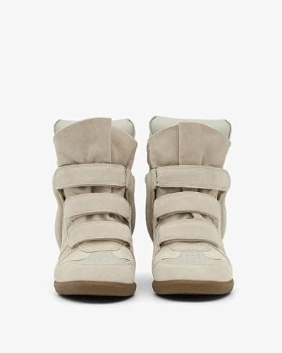 WJZDSJCO Wedge Sneakers for Women Heels Suede Hook and Loop High Heel Platform Tennis Round Toe Triple Strappy Band Casual Vintage Fashion Dressy Comfy Campus Trendy Retro thumbnail 3