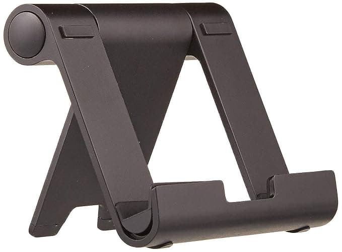 Amazon Basics Multi-Angle Portable Stand for iPad Tablet, E-reader and Phone - Black - Image 1