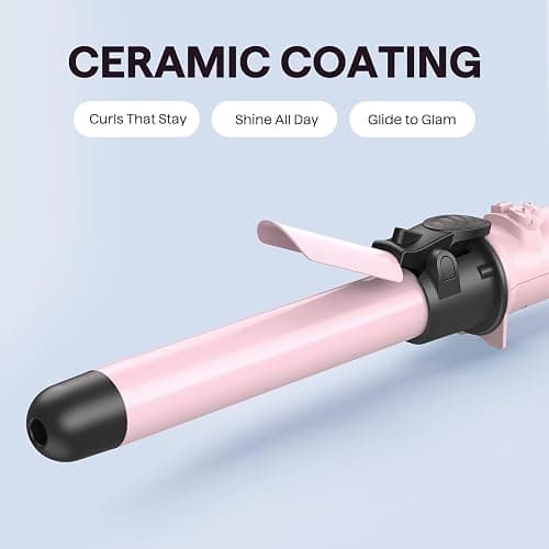 Wavytalk Rotating Curling Iron, 1 Inch Automatic Waver for Effortless Waves up to 430℉ with Home Button, Pale Pink thumbnail 5