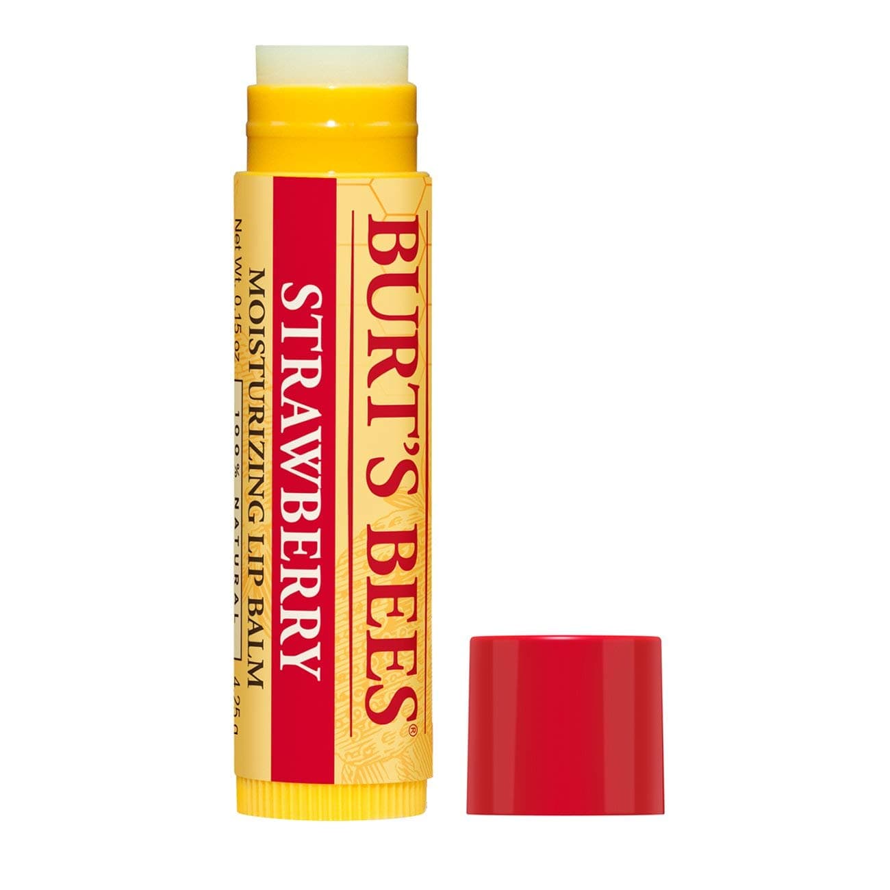 Burt’s Bees 100% Natural Moisturizing Lip Balm, Strawberry - 1 Tube - Strawberry 4.25 g (Pack of 1) - Image 1
