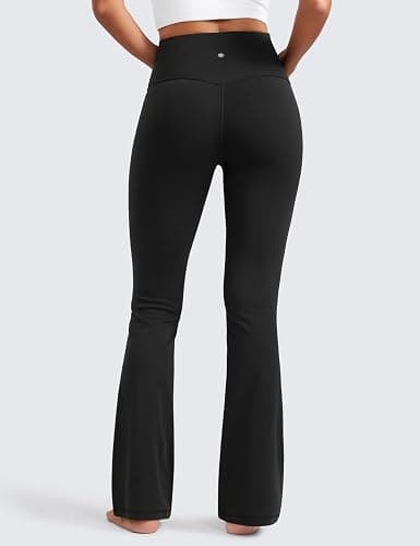 CRZ YOGA Butterluxe Flare Leggings 29"/30.5"/32"/33.5" - High Waist Bootcut Wide Leg Lounge Womens Yoga Pants with Pocket thumbnail 3