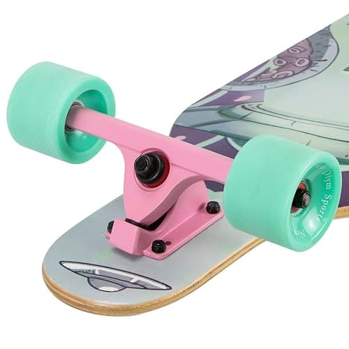 New Olym 41'' Longboard Skateboard 8 Layer Canadian Maple Drop Through Longboards for Youths Beginners thumbnail 4