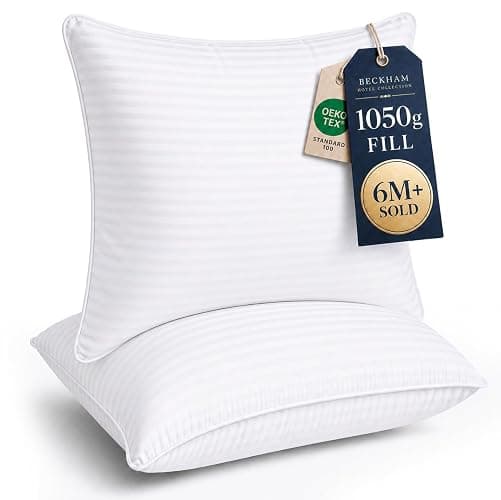 Beckham Hotel Collection Euro Size Throw Pillows (Set of 2), 26 x 26 | Down Alternative Pillow Insert for Bed, Couch, and Sofa - Image 1