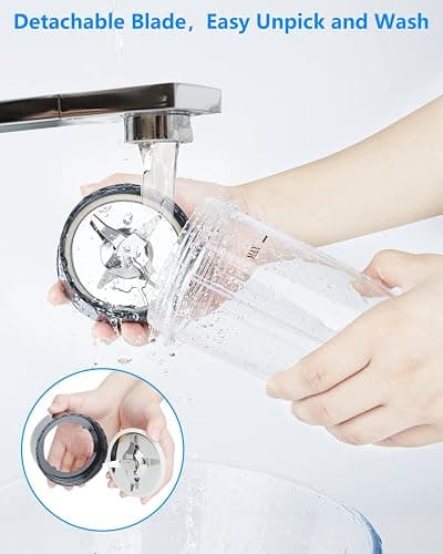 Amateys Personal Blender with Button,350W Professional Kitchen Blender for Smoothies and Shakes,Portable Smoothie Blender,Easy Cleaning&Operation,Suitable for Carrying or Storage - Personal Blender thumbnail 6