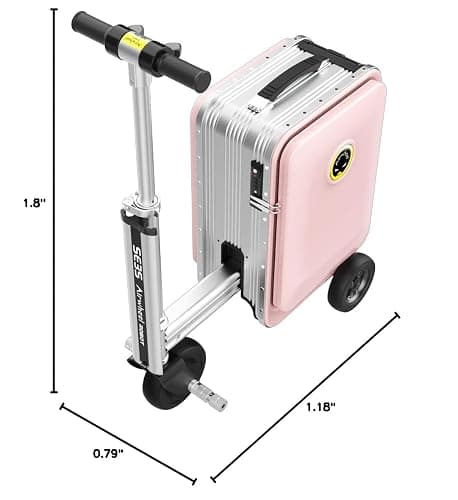 Airwheel SE3S Smart Rideable Suitcase Electric Luggage Scooter For Travel (pink) thumbnail 2