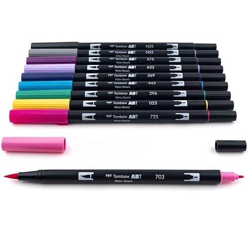 Tombow 56188 Dual Brush Pen Art Markers, Galaxy, 10-Pack. Blendable, Brush and Fine Tip Markers thumbnail 3