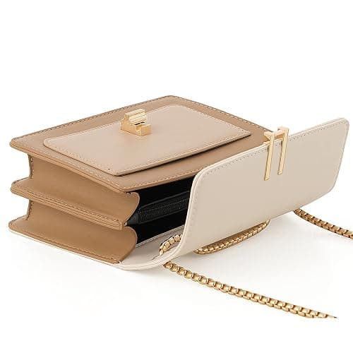 Color-Block Crossbody Bags for Women Leather Cross Body Purses Cute Designer Handbags Shoulder Bag Medium Size thumbnail 6