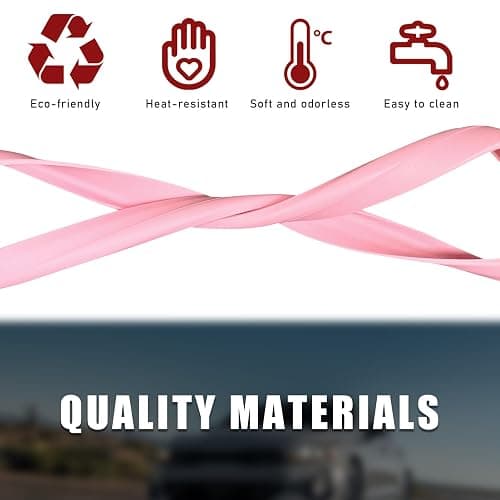 Ohleats Car Rear View Mirror Protector Frame, Silicone Auto Rearview Edge Protection Cover Compatible with Model 3 Model Y, Interior Rear View Trim Frame Decoration, Car Accessories (Pink) thumbnail 3