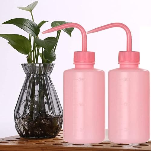 HOOMBOOM 2Pcs Tattoo Wash Bottle 250ml | 8oz Water Squirt Bottle for Succulent Watering & Medical Cleaning - Pink thumbnail 2