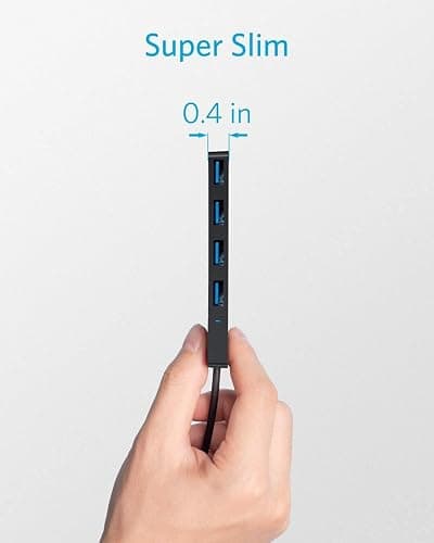 Anker USB Hub 4 Ports, Multiple USB 3.0 Hub, USB Splitter for Laptop, Extender for A Port Laptop, PC, Desktop and More [Charging Not Supported](2ft USB-A) thumbnail 4