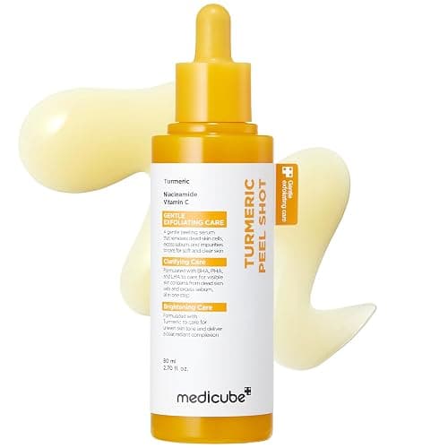 medicube Peel Shot with Turmeric | Reset in One Step | Gentle Exfoliating Serum with BHA, LHA & PHA for Dead Skin Cells, Blackheads & Excess Sebum | For Dull, Rough & Troubled Skin | 2.7 fl.oz - Image 1