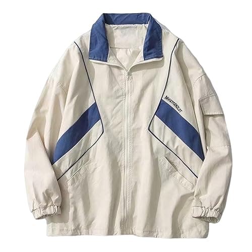 Wyeysyt Women's Y2k Jacket Zip Up Lightweight Windbreaker Jacket Varsity Oversized Sport Jacket Y2k Clothing 90s Jacket - Image 1
