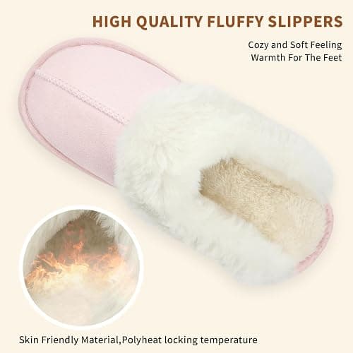 Hausschuhe Damen Herren Winter Plüsch Warm gefüttert Hausschuhe Pantoletten Bequeme rutschfeste Flache Slippers thumbnail 4
