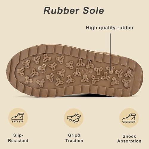 Winter Snow Boots for Women,MIni Ankle Booties Slip On,Fur Lined Warm Winter Shoes Non Slip,Comfortable Flat Boots,Botte Hiver Femme. thumbnail 2