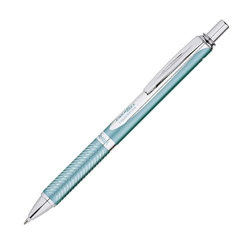 EnerGel™ Alloy RT Gel Pen, Medium Point, 0.7 mm, Turquoise Barrel, Black Ink - Image 1