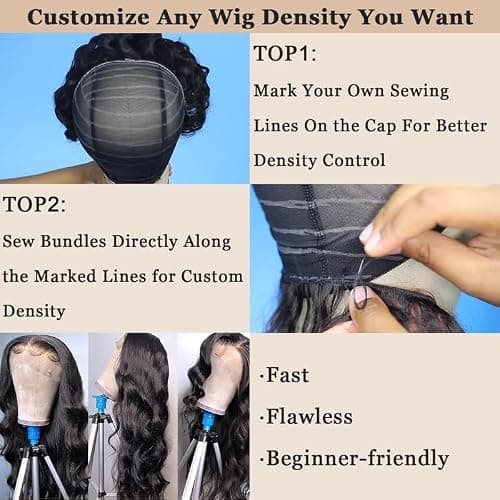 EINbeauty Pre-sewn 13x4 Frontal HD Lace with Elastic Cap – Body Wave Human Hair Frontal with Baby Hair, Bleach & Dye Friendly, Beginner Friendly 14 Inch 613 Blonde thumbnail 3