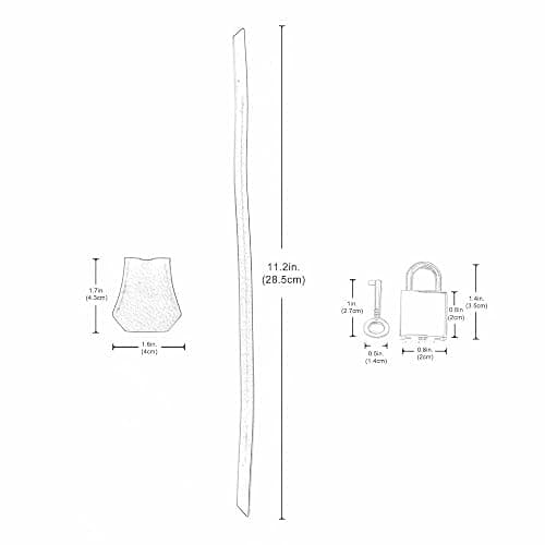 M-ioi-M Genuine Leather Key Clochette Bag Charm, Bell Key Holder, Purse Keychain, Handbag Accessories Replacement, w/Padlock - Ivory + Light Gold Padlock thumbnail 6