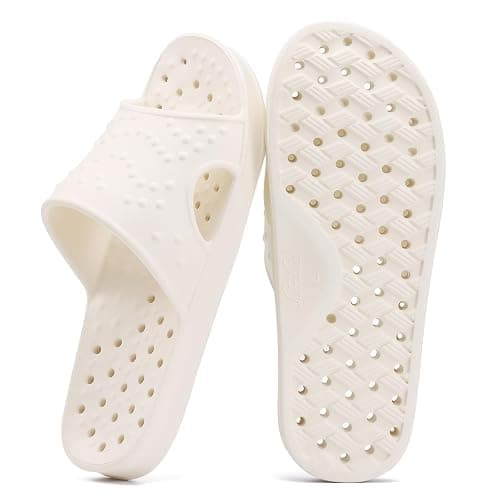 shevalues Shower Shoes for Women with Arch Support Quick Drying Pool Slides Lightweight Beach Sandals with Drain Holes - 8-9 Women/6.5-7.5 Men - Beige thumbnail 7