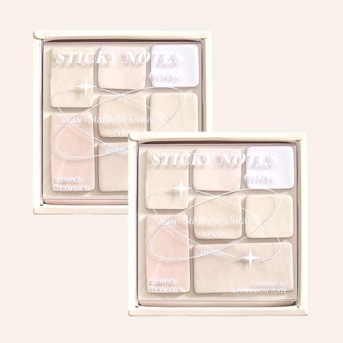 420PCS Colorful Small Sticky Notes 2 Pack Sticky Pads Removable Easy to Post for Home,Office, Notebooks(Beige) - Image 1