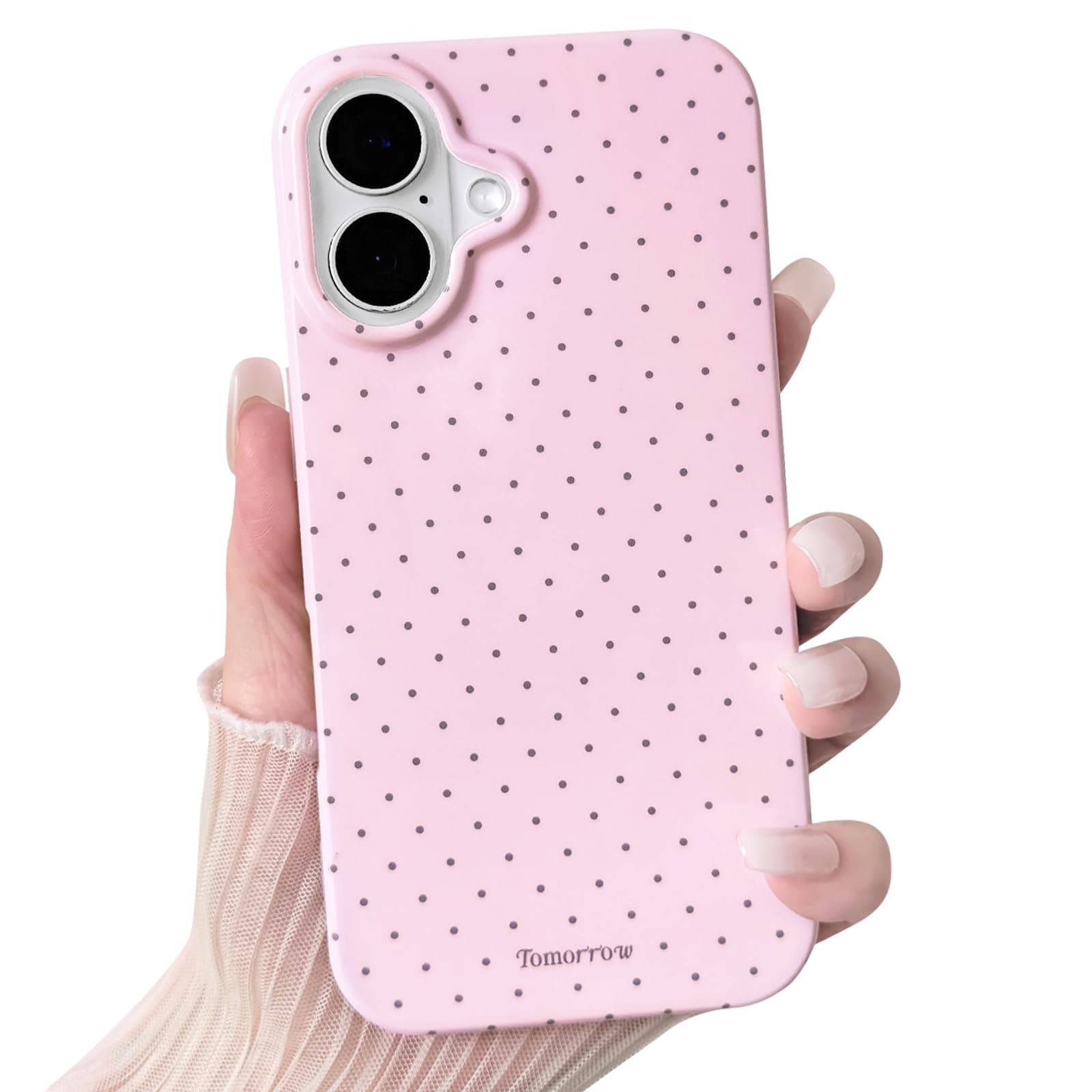 Lovmooful Compatible for iPhone 17 Case Cute Aesthetics Polka Dot Design for Girls Women Soft TPU Shockproof More Protective Girly for iPhone 17 Case-Pink - Image 1