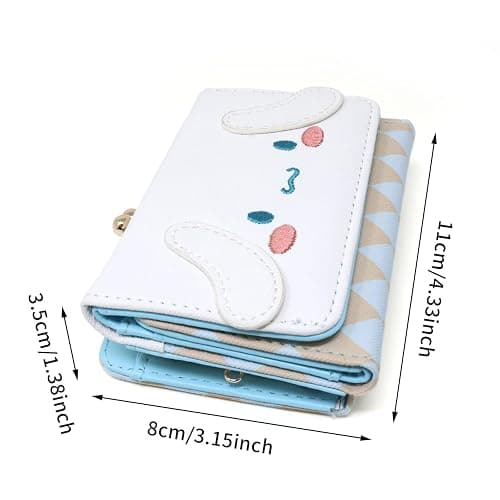 Honbay Fashion Cute Cartoon Wallet, Small Wallet, Women Ladies Short Wallet, PU Leather Tri-fold Wallet, Money Bag, Coin Cash Cards Pouch Purse, Kiss Lock Change Purse Clutch Purse thumbnail 3
