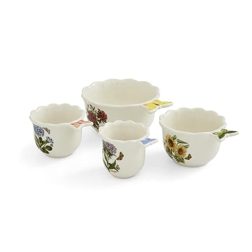 Portmeirion Botanic Garden Bouquet Measuring Cups - Set of 4 with Assorted Floral Motifs, Chip-Resistant Dolomite & Easy-to-Read Oz, Cup, Ml Measurements - Nesting Kitchen Essentials thumbnail 2