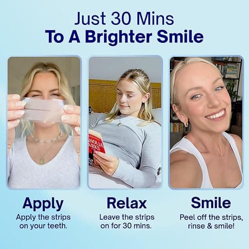 MySweetSmile Dentist-Approved Teeth Whitening Strips – IndyBest Winners 2023 & 2024 – Whiter Teeth in 7 Days – 21 Treatments – Reverses Years of Yellowing – Non-Slip & Sensitivity-Free – Pap Formula thumbnail 2