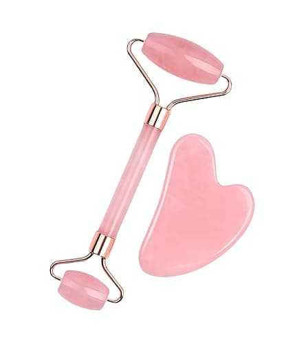 Bolithui Jade Roller Massage Stick & Gua Sha Set - 100% Natural Stone Facial Massage Tools for Lymphatic Drainage, Anti-Puffiness & Glowing Skin, Spa-Quality Skincare, Gift-Ready Packaging - Image 1