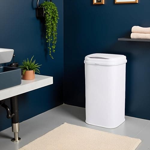Ubbi Adult Diaper Pail, Steel Odor Locking, No Special Bag Required, Awards-Winning, Modern Design, White thumbnail 10