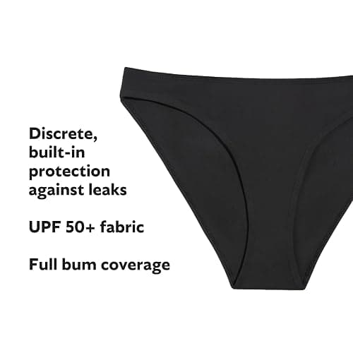 KNIX KT Teen Girls Leakproof Period Swim Bikini Bottom – Moderate Flow, Reusable Absorbent Menstrual Swimwear, UPF 50+ thumbnail 4